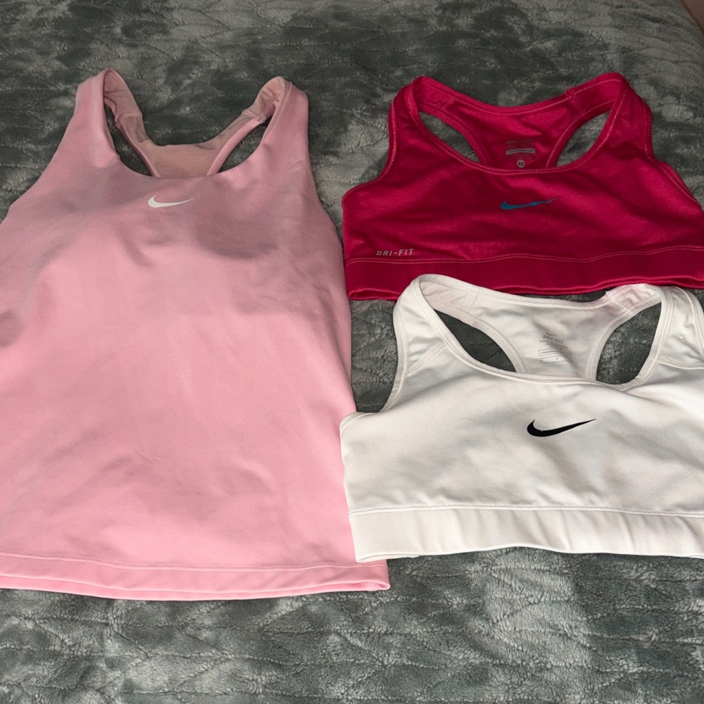 3 Nike Women’s sports bra and tank